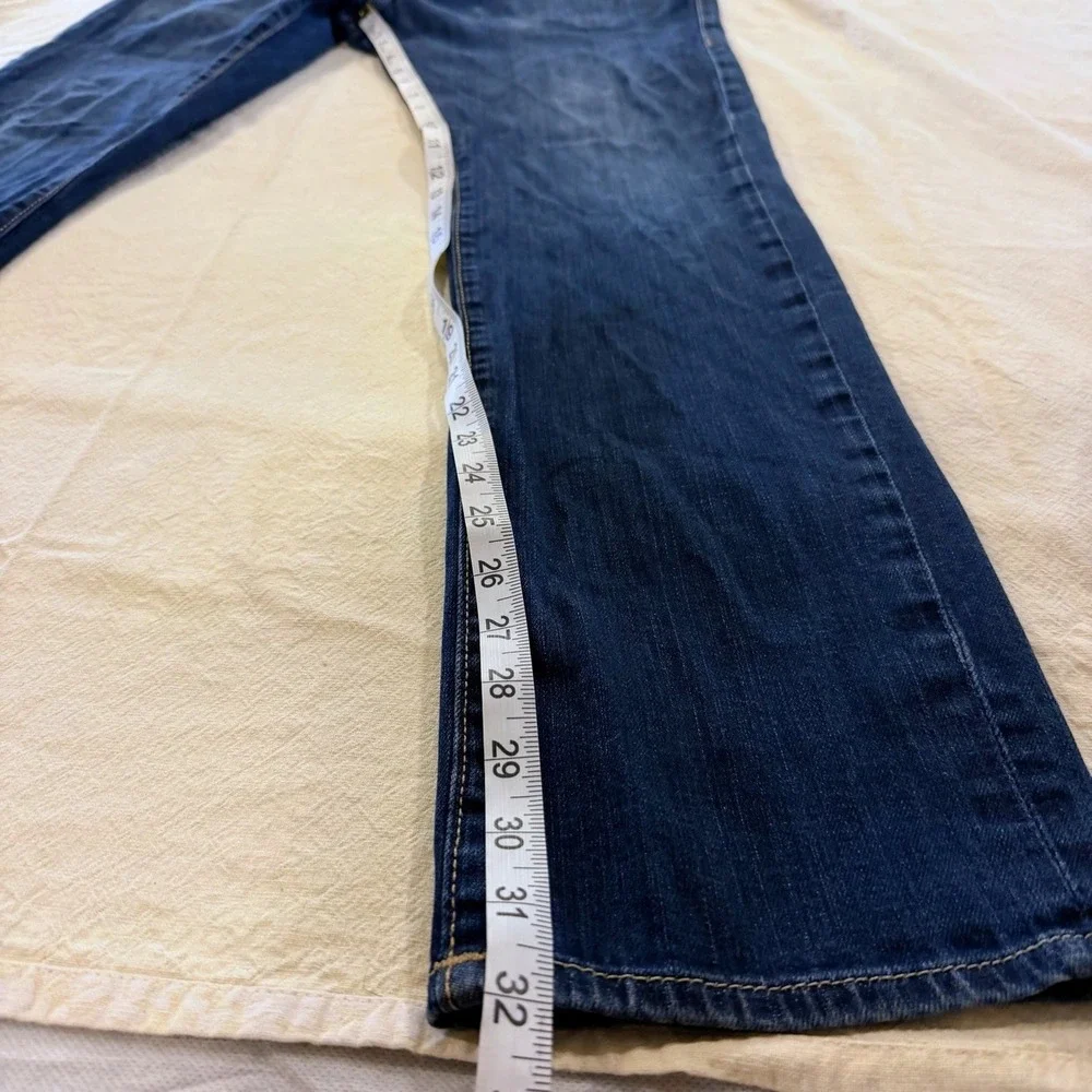 True Religion Jeans Mens Tag 31x32 Blue Geno Straight Slim Fit Denim Stretch USA